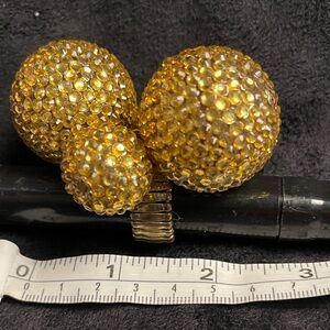 Gold Crystal Ball Ring